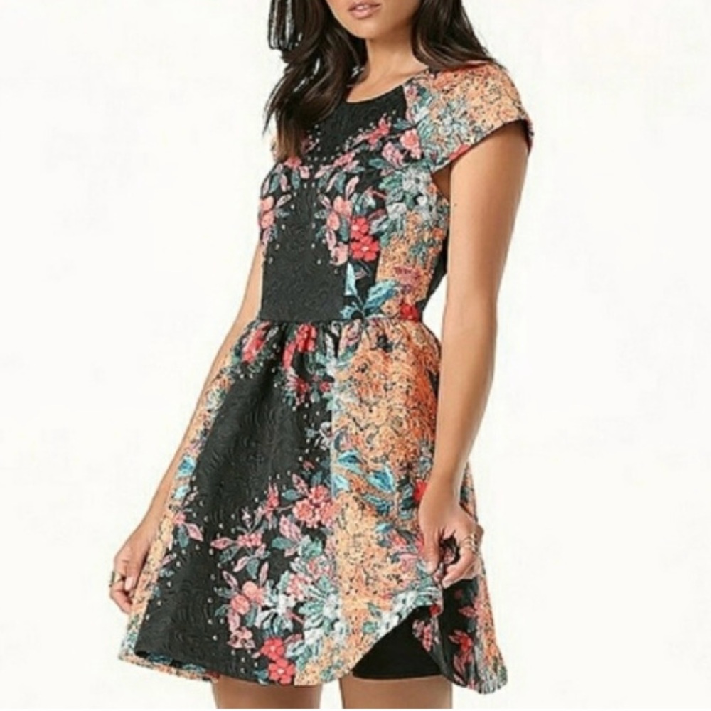 bebe Multicolor Floral Mini Dress